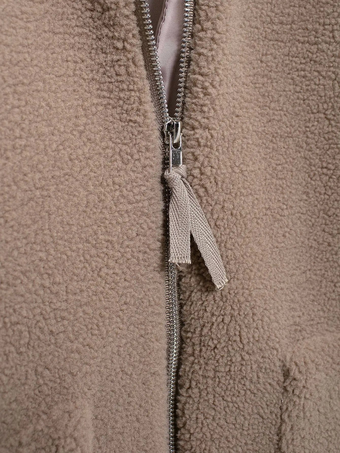 Winter Fleece frauen Mantel Zipper Stehkragen Lose Verdickt Mantel frauen Herbst Warme Neue Casual Trendy frauen Mantel