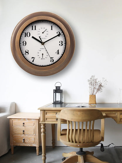 100 % wasserdichte Wanduhr, Outdoor-Uhr, Badezimmer, Küche, Terrasse, Geschäft, Wohnzimmer, dekorative Wanduhr, stilvolle, geräuschlose Wanduhr