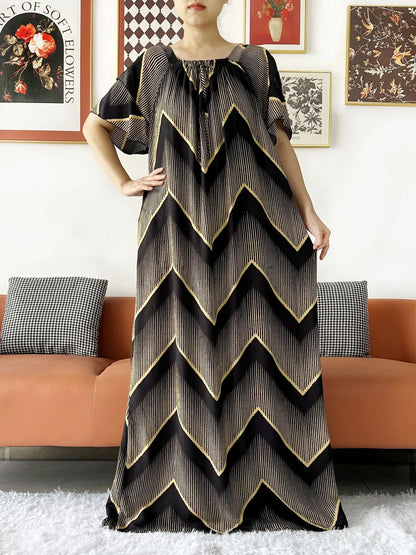 2024 New Muslim Dubai Abaay Women Cotton Dress With Big Scarf For Women Maxi Summer Short Sleeve Loose African Abaya Clothing.