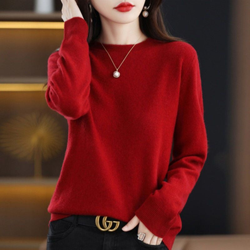 Frauen Pullover Oansatz Herbst Winter Grundlegende Pullover Warme Casual Pulls Jumper Koreanische Lange ärmeln Solide Strickwaren Bodenbildung Shirt.