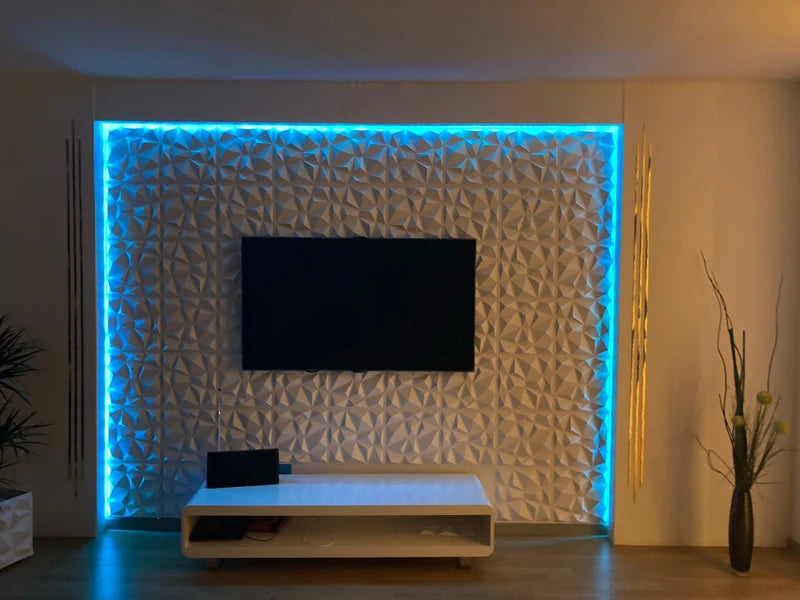 12 Pcs  3D Wall Panel 30x30cm Indoor Wall Decoration Bedroom Living Room background Hotel Office Mural Wall Panel DIY Home Decor