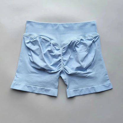 Yoga Shorts Resistance Exercise Shorts Seamless Low Waist Scrunch Bum Gym Shorts Workout Biker Short Stretch Fitness Sportwear.
