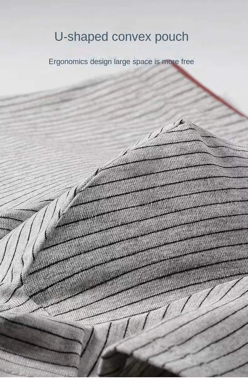 4Pcs Boxer Shorts männer Unterwäsche Sexy Höschen Baumwolle Boxer Gestreiften Unterhose Männlichen Shorts U Konvexen Dessous Plus Größe 2XL-6XL