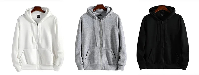 Reiß verschluss Hoodies Herbst Winter Herren neue Langarm Kapuze Sweatshirt Mode lässig männliche Outfit Sportswear Loose Fit Kleidung.