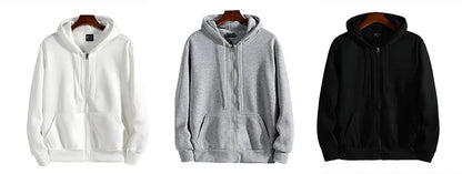 Reiß verschluss Hoodies Herbst Winter Herren neue Langarm Kapuze Sweatshirt Mode lässig männliche Outfit Sportswear Loose Fit Kleidung.