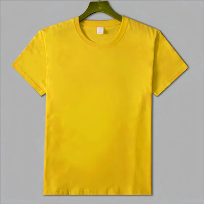 MRMT 2025 Brand New Man's 220g Pure Cotton T Shirt Men Man Solid Color Short Sleeved Combed Cotton Round Neck Thickening