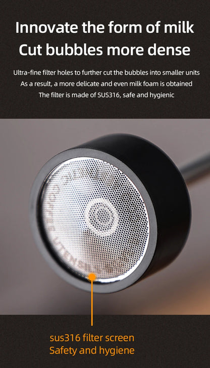 Bincoo New Milk Foamer Coffee Whisk Mixer Electric Blender Egg Beater Mini Frother Handle Stirrer Cappuccino Maker Cooking Tools.