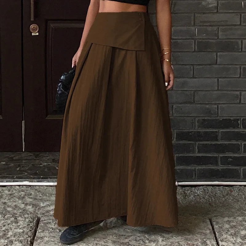 2025 Autumn Women Solid Slim Fishtail Skirt Spring In Elegant Fashion High Waist Fold Skirts Lady Causal Street Short Dress Sexy.