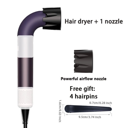 1400W pure original high-power hair dryer, dries hair quickly, lightweight body, low noise, comes with various types of nozzles