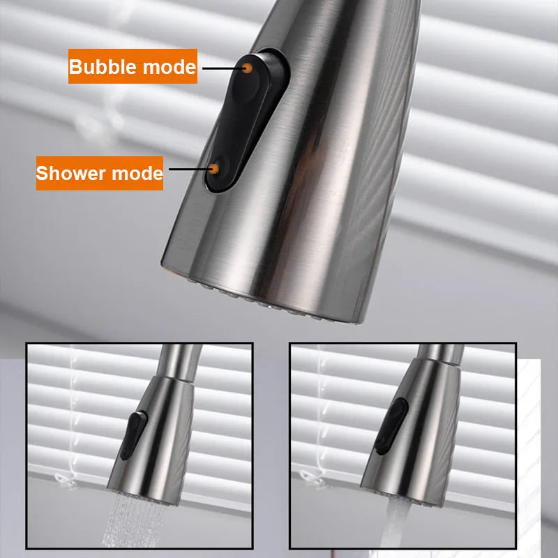 2025New Modern Stainless Steel 360° Rotating Telescopic Faucet Stainles Steel Is More Durable Kitchen Sink Bathroom Basin Faucet
