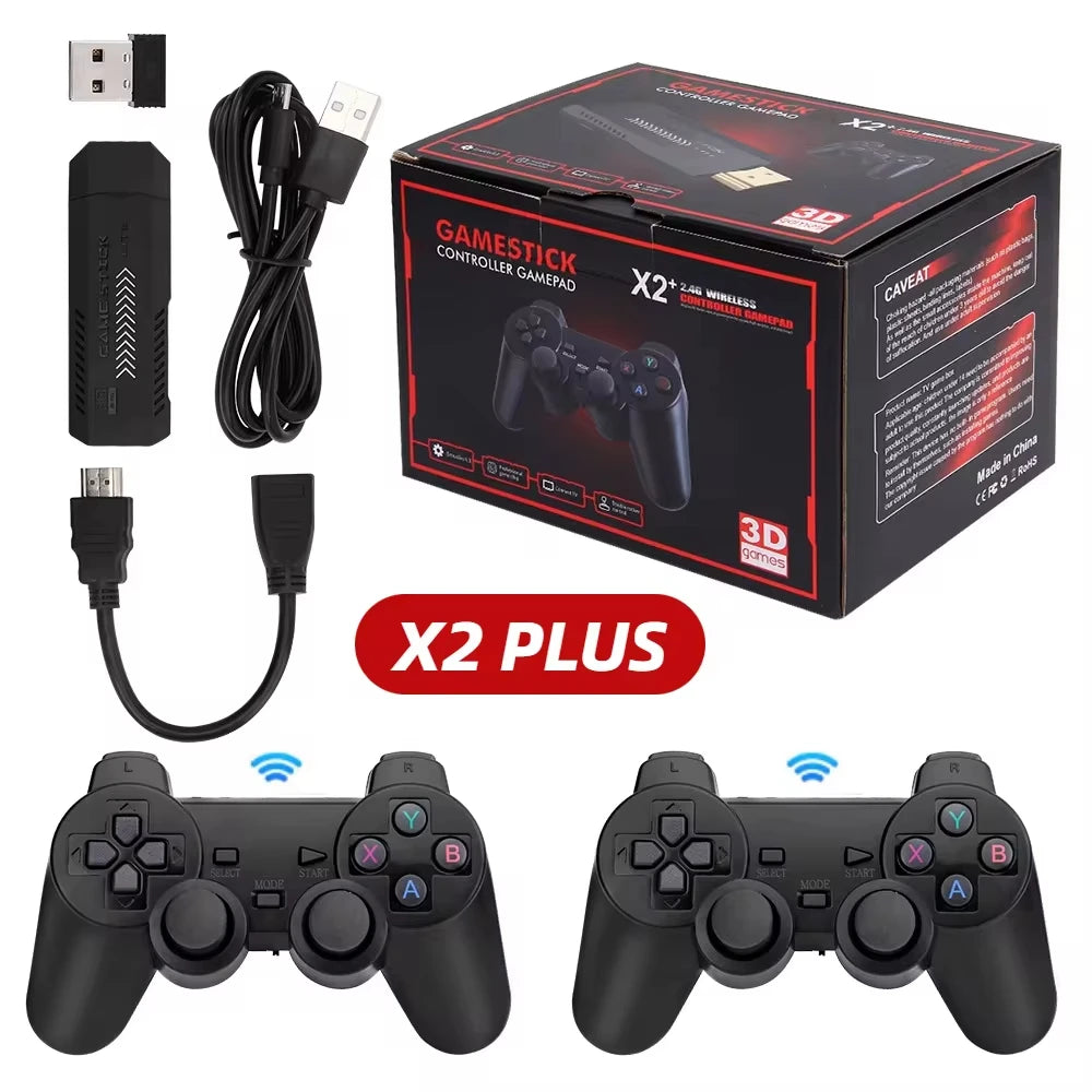 X2 Plus 256G 128G 64G GD10 Pro 4K Game Player 3D HD Retro Video Game Console Wireless Controller TV 50 Emulator For Kids Gifts.