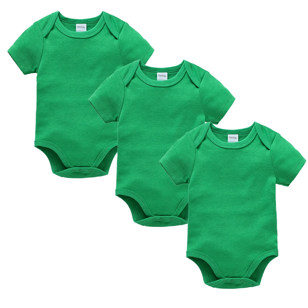 3Pcs Baby Jungen Kleidung 100% Baumwolle Solid Black Kurzarm Blank Baby Bodys körper bebe Neugeborenen Overall Plain 0-24 monate.