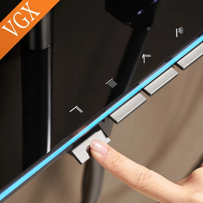 VGX LED Digital Shower System Modern Bathroom Temperature Display Shower Faucet Set Rainlfall Bathroom Mixer Bidet Shower Set