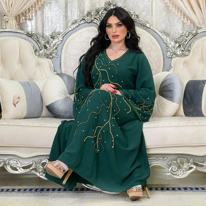 Kaftan Eid elegante muslimische Frauen Kleid Ramadan Party Dubai Abaya Truthahn Islam lange Abendkleider Musulmane elegante Vestidos.