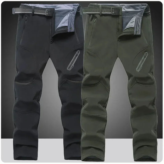 Big size 8XL 9XL Fleece Tactical Pants Men Military Softshell Hiking Camping Fishing Trekking Cargo Pants Winter Casual Trousers.