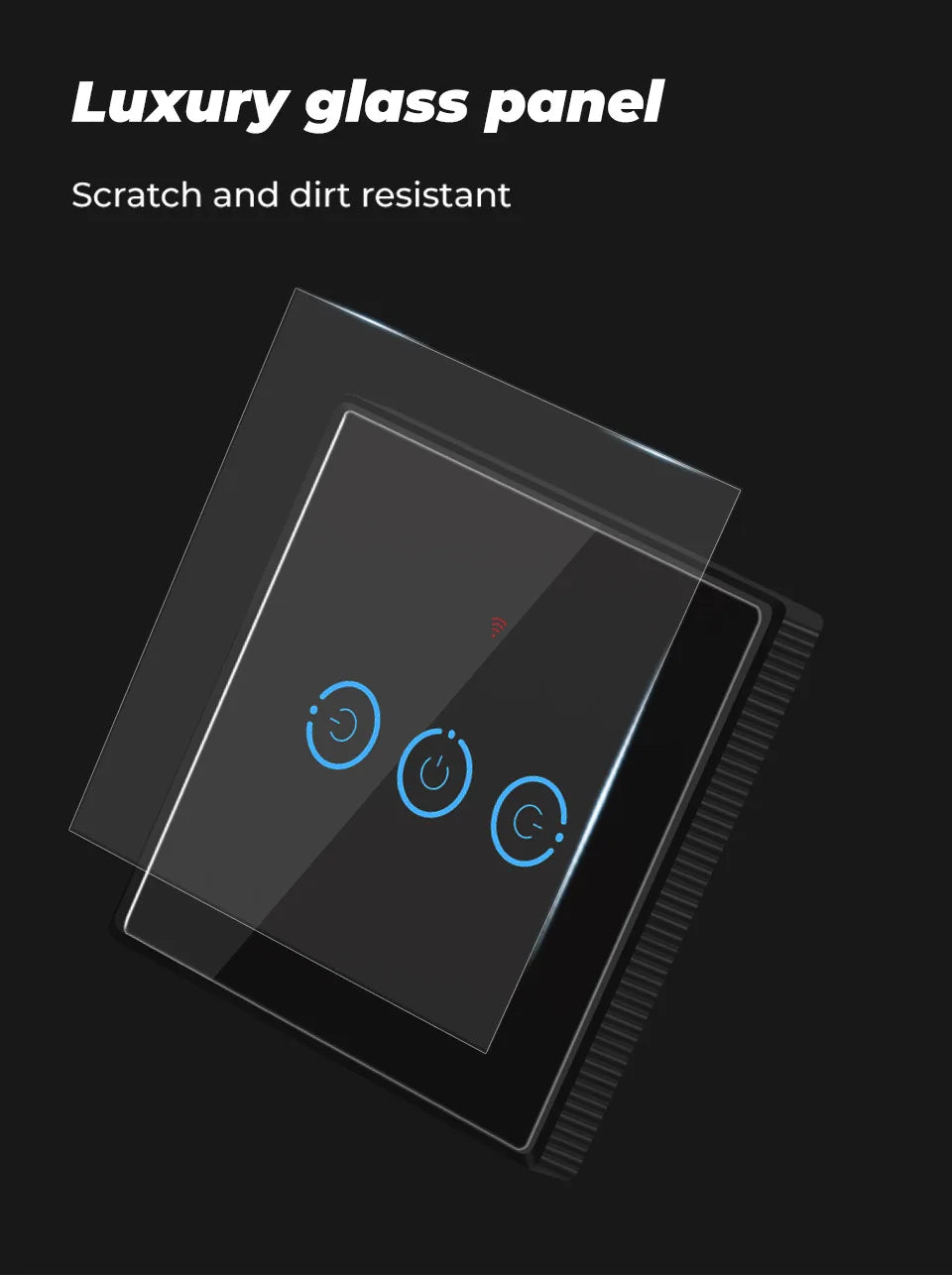 1/2/3 Gang RF433Mhz Wireless Touch Schalter RF Sender Push Button Fernbedienung für Home Led-leuchten Glas panel Wand Schalter.