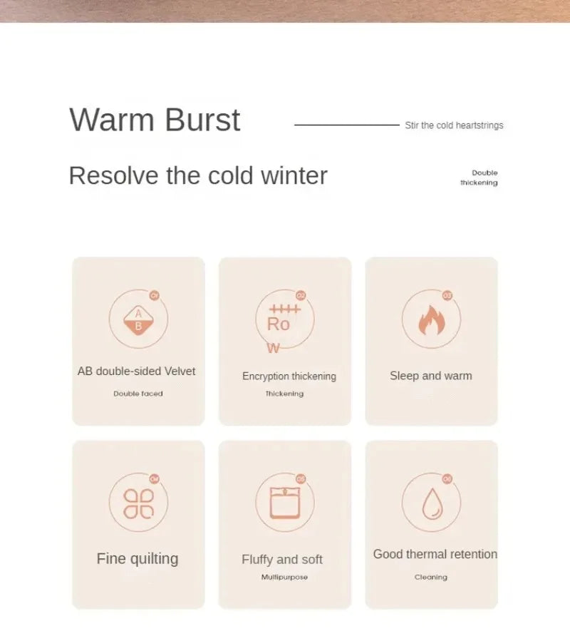 Lamb Velvet Winter Quilt Machine Washable Soft and Warm Blanket Spring and Autumn Quilt Super Warm Bedding Queen Comforter 겨울 이불.