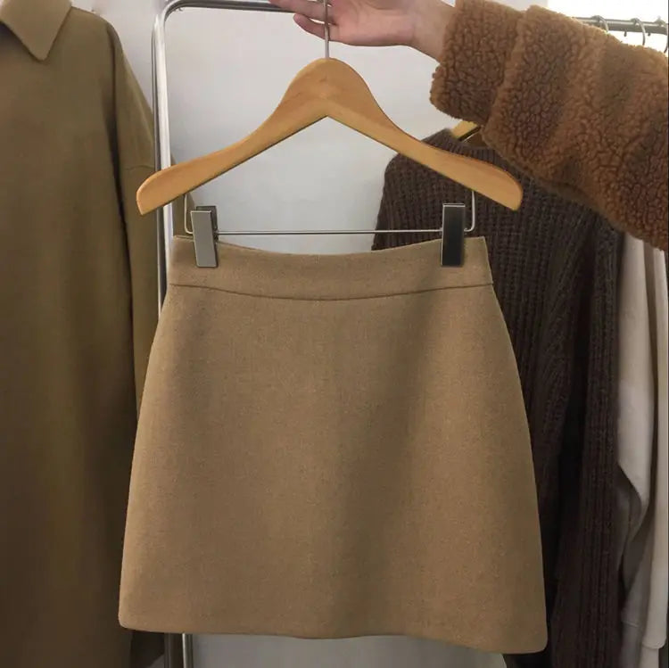 Skirts Women Simple 5XL Korean Fashion High Waist Ladies All-match Elegant Streetwear Button Y2k Skirt A-line Harajuku Chic Ins.