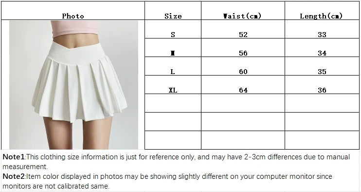 Sports short skirt women summer anti-walk yoga pants running fitness clothes quick dry breathable high waist pleated skirt.