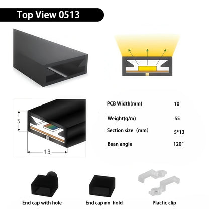 IP67 Waterproof Led Neon Silicone Flexible Light Tube Suitable for 5mm 8mm 10mm 12mm PCB WS2812B WS2811 5050 RGB Light Strip.