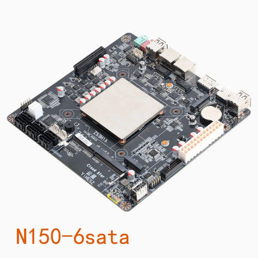 N150 NAS Motherboard 6 SATA 3.0 2x i266-V 2.5G DDR4 ITX NAS Board 2x M.2 Nvme For DIY Home NAS All in One.