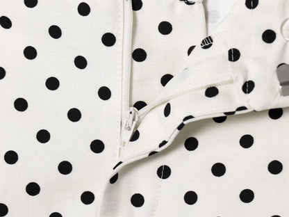 TRAFZA Herbst Polka Dot Gedruckt Jacke Für Frauen Lange Ärmel Rollkragen Zipper Mit Taschen Kordelzug Lose Vintage Mäntel
