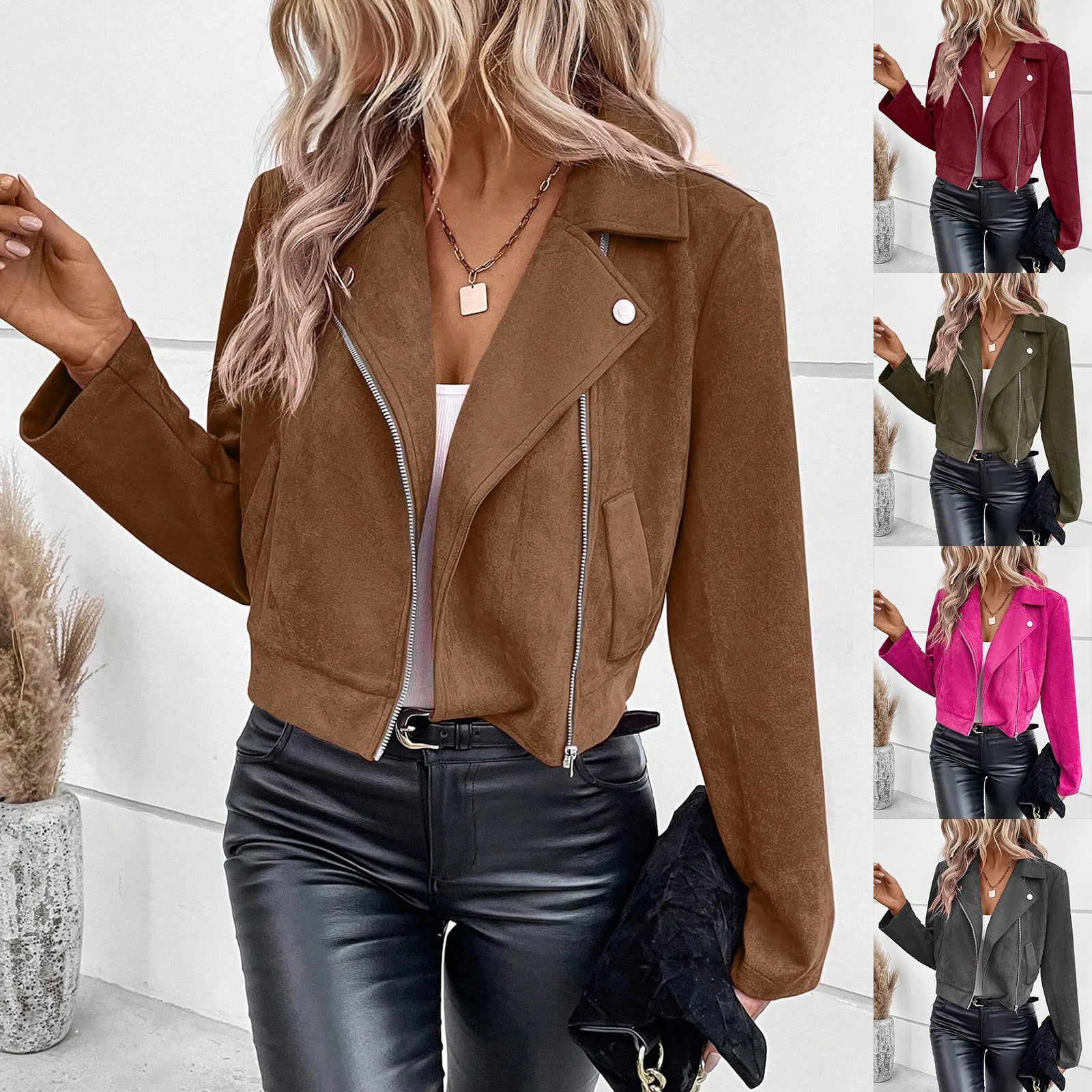 Women Jackets Fashion Autumn Winter Long Sleeve Solid Turn Down Collar Jacket Coat Women Outerwears Chaquetas De Mujer 2025 Q603.