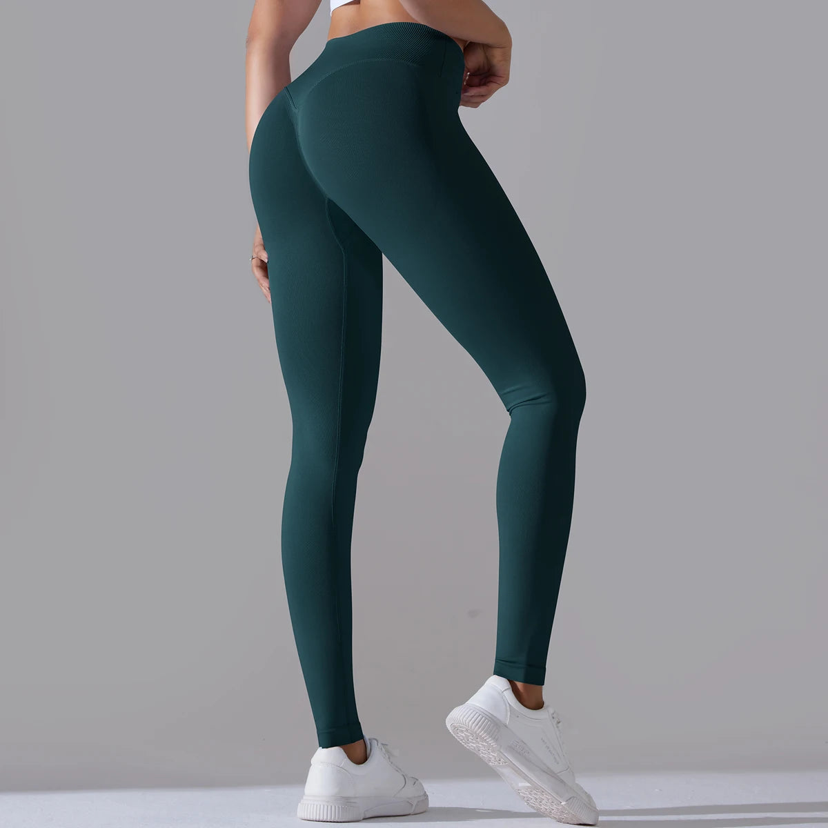 Crossover Waist Women Yoga Leggings Hips Lifting Gym Leggings Seamless Sport Pants High Waist Fitness Leggings Workout Running