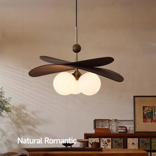 Wabi Sabi Hängeleuchte aus Korbgeflecht, Vintage-Glasblasen-Pendelleuchte für Esszimmer, Schlafzimmer, Wohnzimmer.