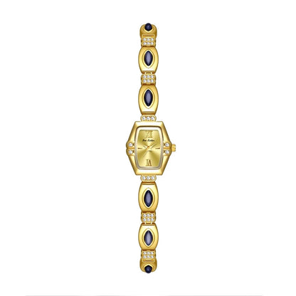 BS New Natural Black Gold Abalone Shell French Vintage Design Watch Woman Elegant Luxury Tonneau Dial Quartz Women's Watches