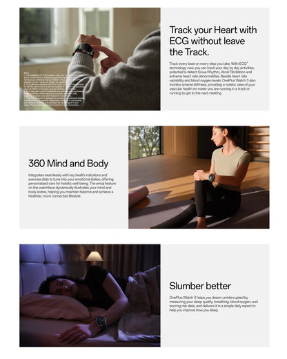 Global Version OnePlus Watch 3 Smart Watch 1.50inches LTPO  AMOLED Display Snapdragon W5 Processor Dual Frequency GPS Wear OS.