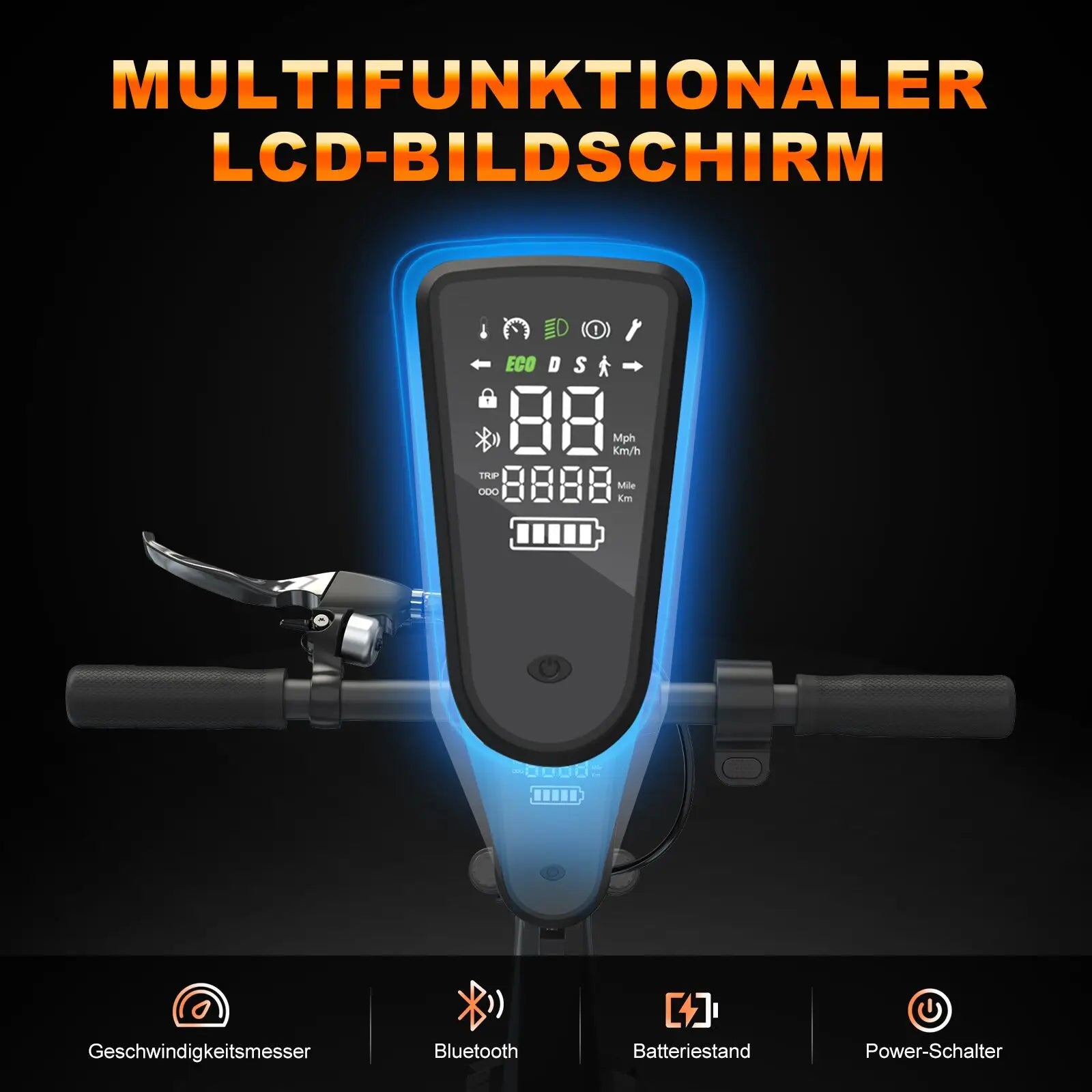 RCB 350W Foldable Electric Scooter for Adult ABE, Double Brake Waterproof Body E-Scooter, 10in Honeycomb Tires 120kg Capacity.