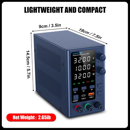 NANKADF DC laboratory power supply 30V 10A bench power supply encoder regulates voltage and current Dual input voltage 220V/110V