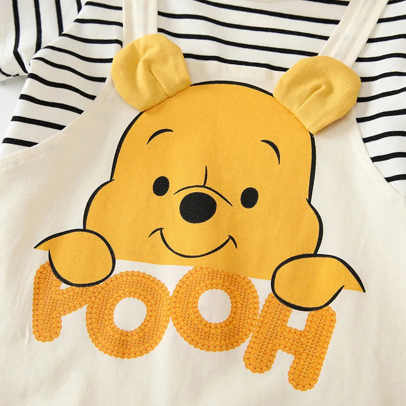 Neugeborene Kleidung Cartoon Winnie the Pooh Bequemer und weicher Sommer Jungen und Mädchen 0-24 Kurzarm Baby Overall.