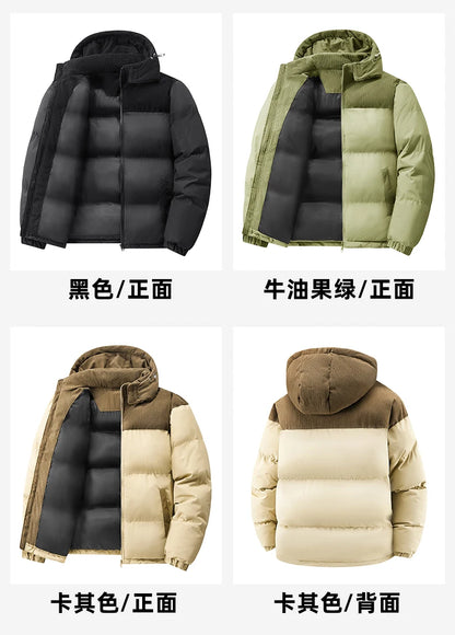Winter Loose-fit Thickened Warm Cotton Parka Men Trendy Student Puffer Jacket Oversize Parka Korean Men's Puffer Jacket Parkas