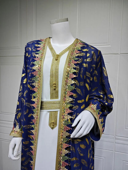 Eid Kimono Jalabiya Muslim Set Women Abaya Dubai Kaftan Morocco Caftan Kebaya Ramadan Dress Djellaba Islam Clothing Ramadan Robe