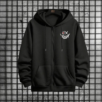 2025 Fall/Winter New Men's Tracksuit Zipper Hoodie Black Sweatpants Urban Fashion Hooded Sweatshirt Jogger Set Male Gym Outfits.