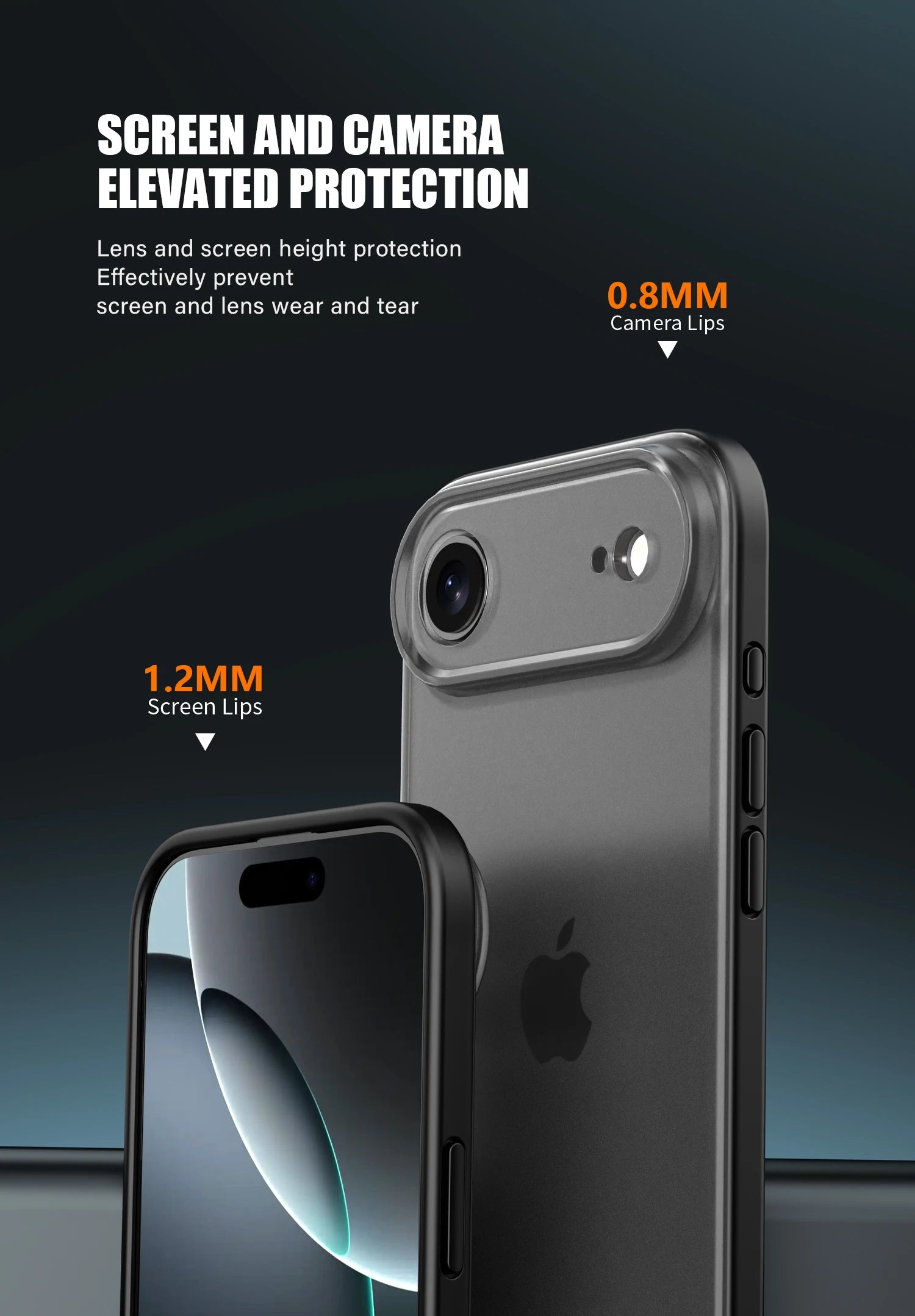 KEYSION Transparent Matte Case for iPhone 17 Air Translucent Soft Silicone+PC Shockproof Phone Back Cover for iPhone 17 Air 2025.