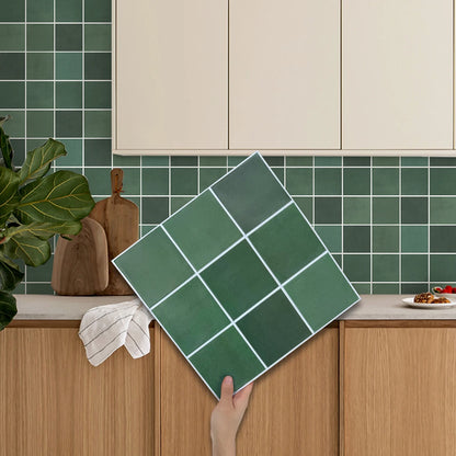 10Pcs PVC Square Peel and Stick Wall Panels, Living Room Decorative Wall Panels, Waterproof and Easy to Install, Bathroom