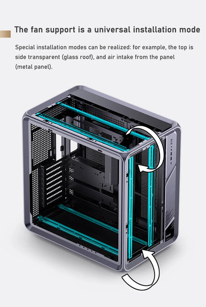 JONSBO BO400 ATX Desktop Case Aluminum Side View Sea View Room Chassis Supports 360 Water-cooled 10 Fan Positions