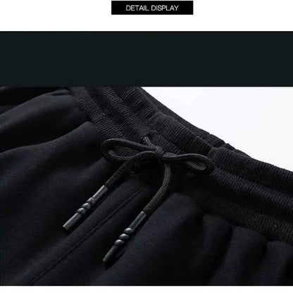 Spring and autumn new loose zipper men's solid color sports pants straight leg casual pants all match large size sweatpants.