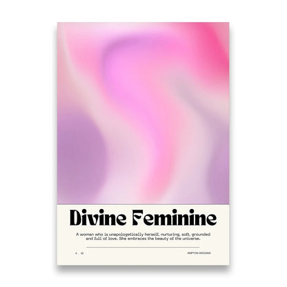 Pink Gradient Aura Spiritual Affirmation Wall Art Canvas Painting Nordic Posters And Prints Wall Pictures For Living Room Decor.