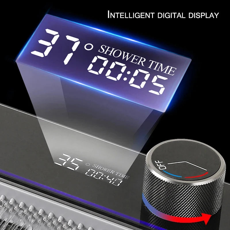 304 High 1uity intelligente Digital anzeige Wasserfall Küchen spüle großer Einzels chlitz integrierte Digital anzeige Wasserhahn Set