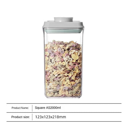 Airtight Food Storage Containers with Lids,Top Pop One Button Control,Air Tight Stackable Dry Cereal Container Set for Pantry
