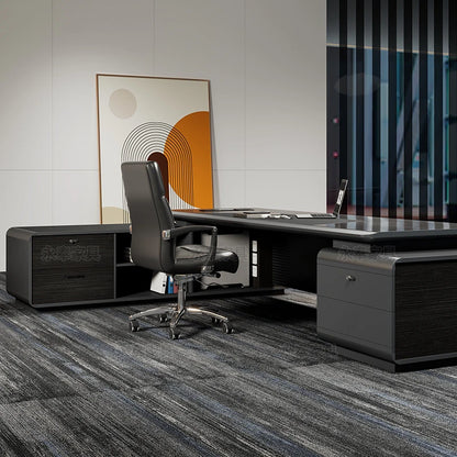 Nordischer minimalistischer Büroschreibtisch, moderner Luxus, Kreativität, Designer, L-förmiger Schreibtisch, fortschrittlicher Raum, Büromöbel, Arbeitstisch FYOD