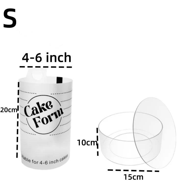 Adjustable Round Cake Ring Mold Retractable Fondant Tools Mousse Cake Ring Acrylic Circle Baking Ring Cake Tools.