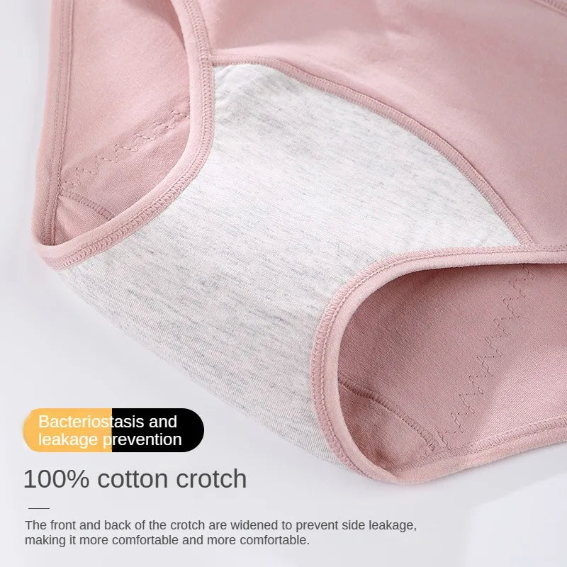 3PCS/set Women's menstrual briefs large flow postpartum water absorption leakproof briefs women's pure cotton menstrual briefs.