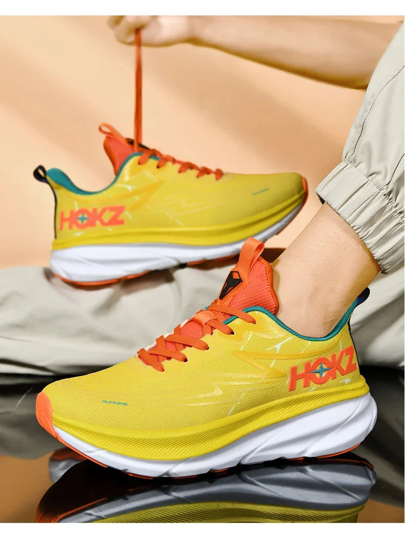 Men's Running Shoes Cushioning Outdoor Non-Slip Jogging Breathable Trainer Race Sneakers Luxury shoes Mesh Couple Off-road Shoes.