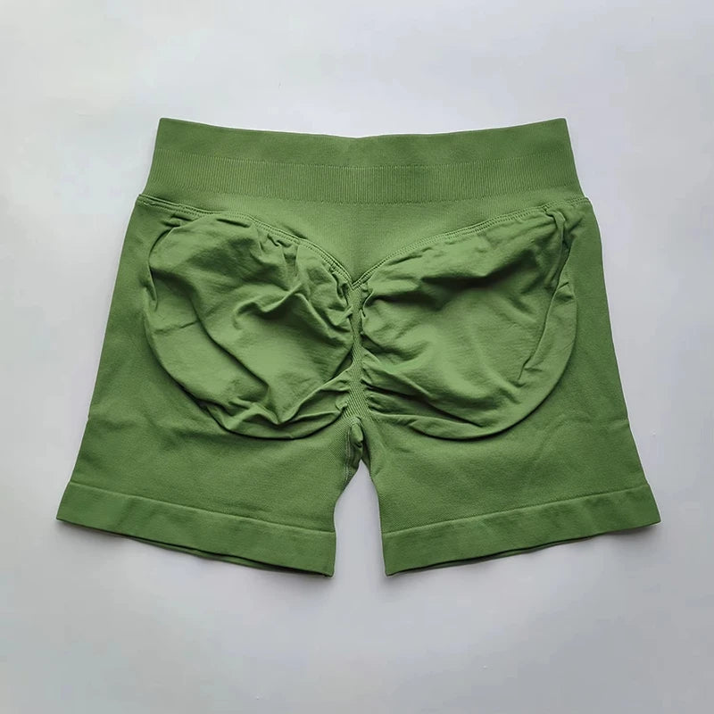 Yoga Shorts Resistance Exercise Shorts Seamless Low Waist Scrunch Bum Gym Shorts Workout Biker Short Stretch Fitness Sportwear