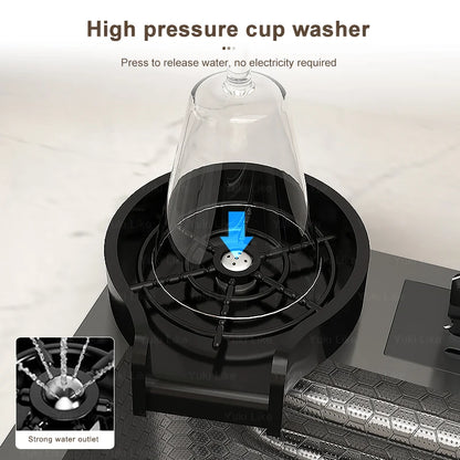 Stainless Steel Kitchen Sink Embossed Large Single-Slot With Kitchen Faucet Multifunctional Washbasin for Apartment